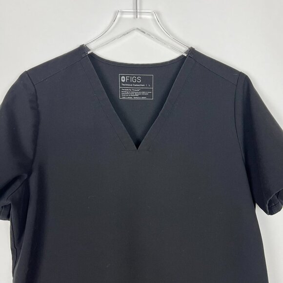 Figs Scrub Top Casma Three-Pocket Women's Large Black Medical Nursing Healthcare - Picture 4 of 15